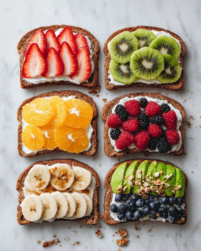 Breakfast Toasts with Avocado, Egg, Cherry Tomatoes, and Feta Recipe