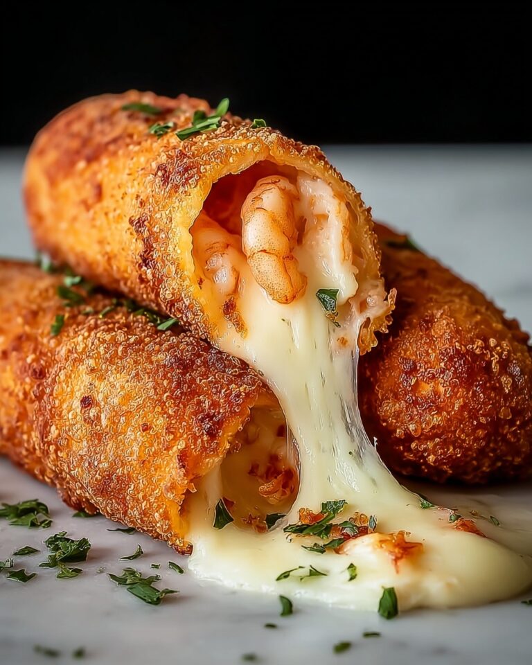 Deep-Fried Shrimp Alfredo Burrito Bites Recipe