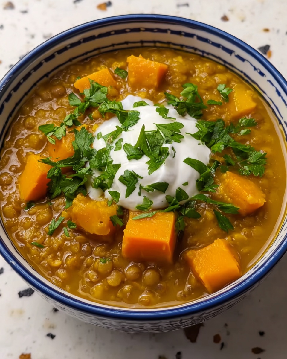Spiced Pumpkin Lentil Soup Recipe - Recipe Image