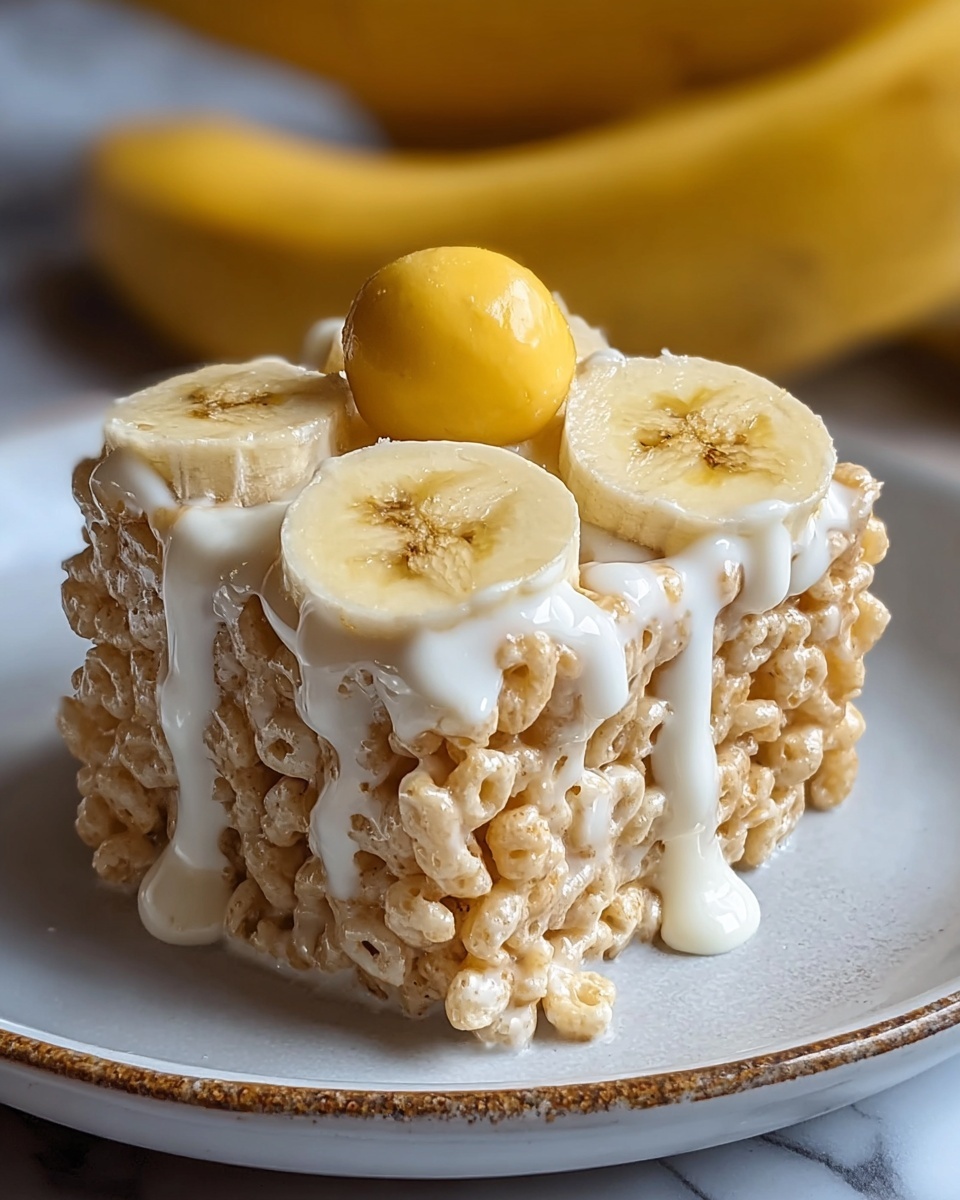 Banana Pudding Rice Krispie Treats Recipe - Recipe Image