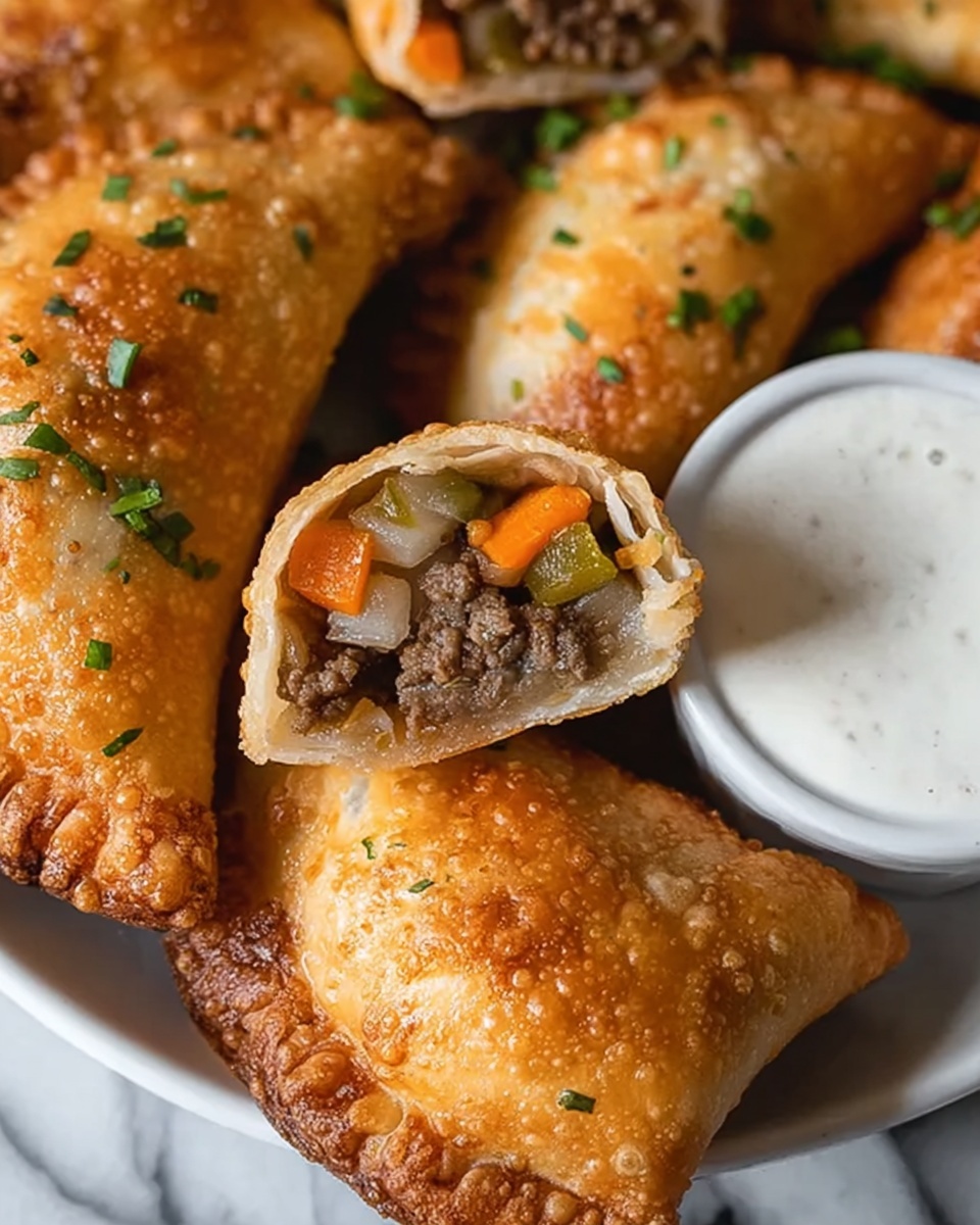 Philly Cheesesteak Egg Rolls Recipe - Recipe Image
