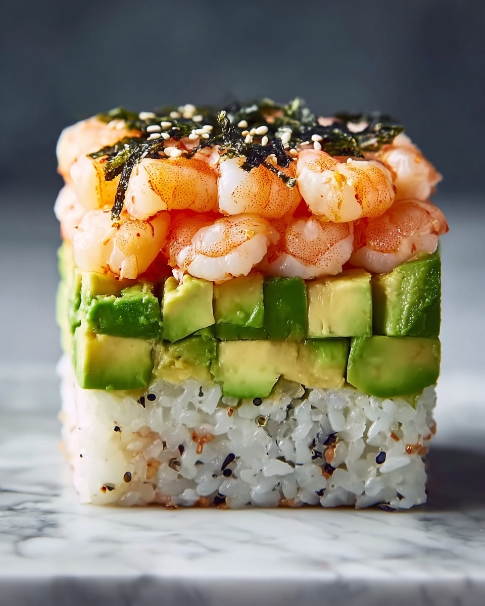 Spicy Shrimp Sushi Stacks Recipe - Recipe Image