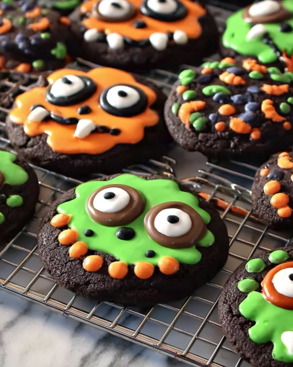 Halloween Cookies with M&Ms, Jimmies, and Candy Eyeballs Recipe - Recipe Image