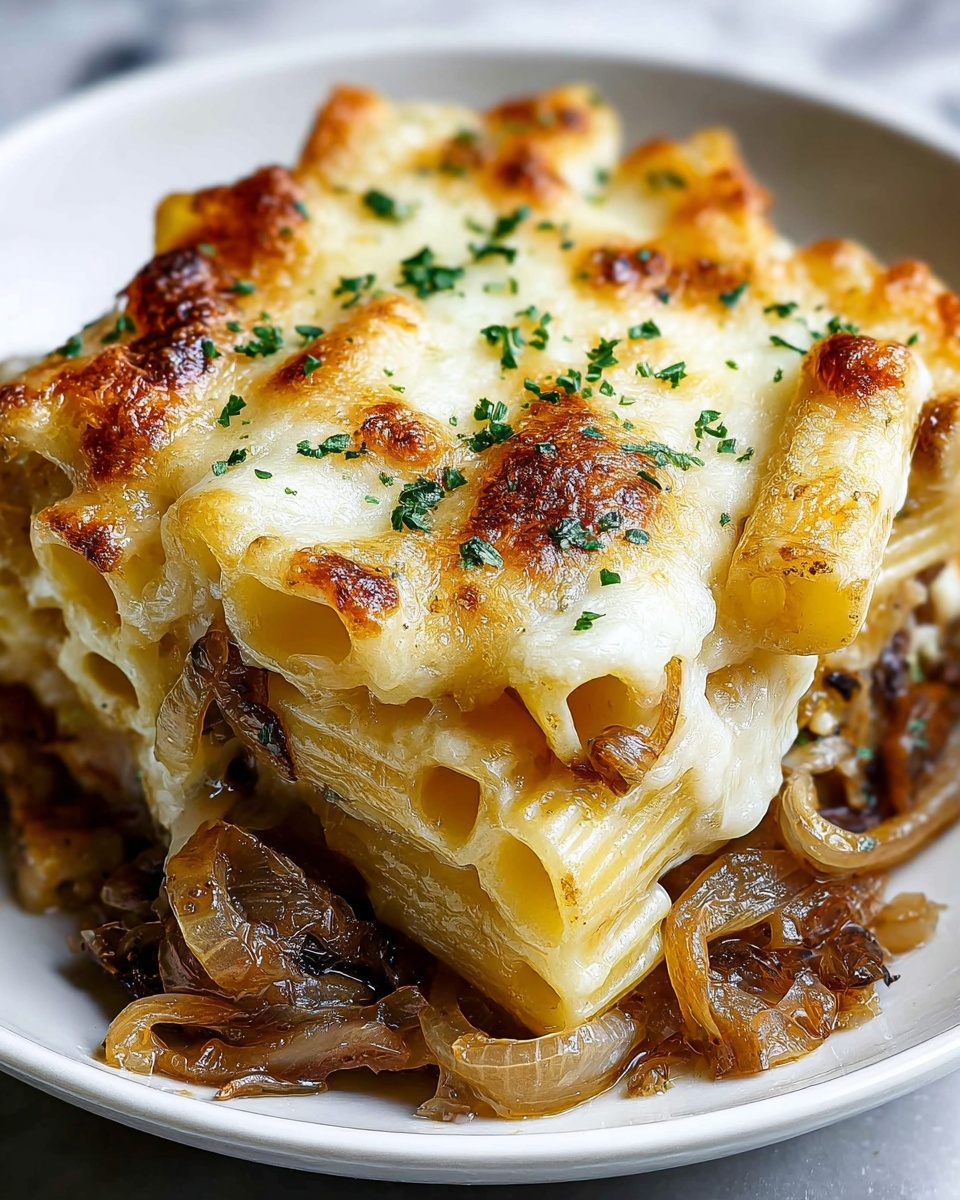 French Onion Pasta Casserole Recipe - Recipe Image