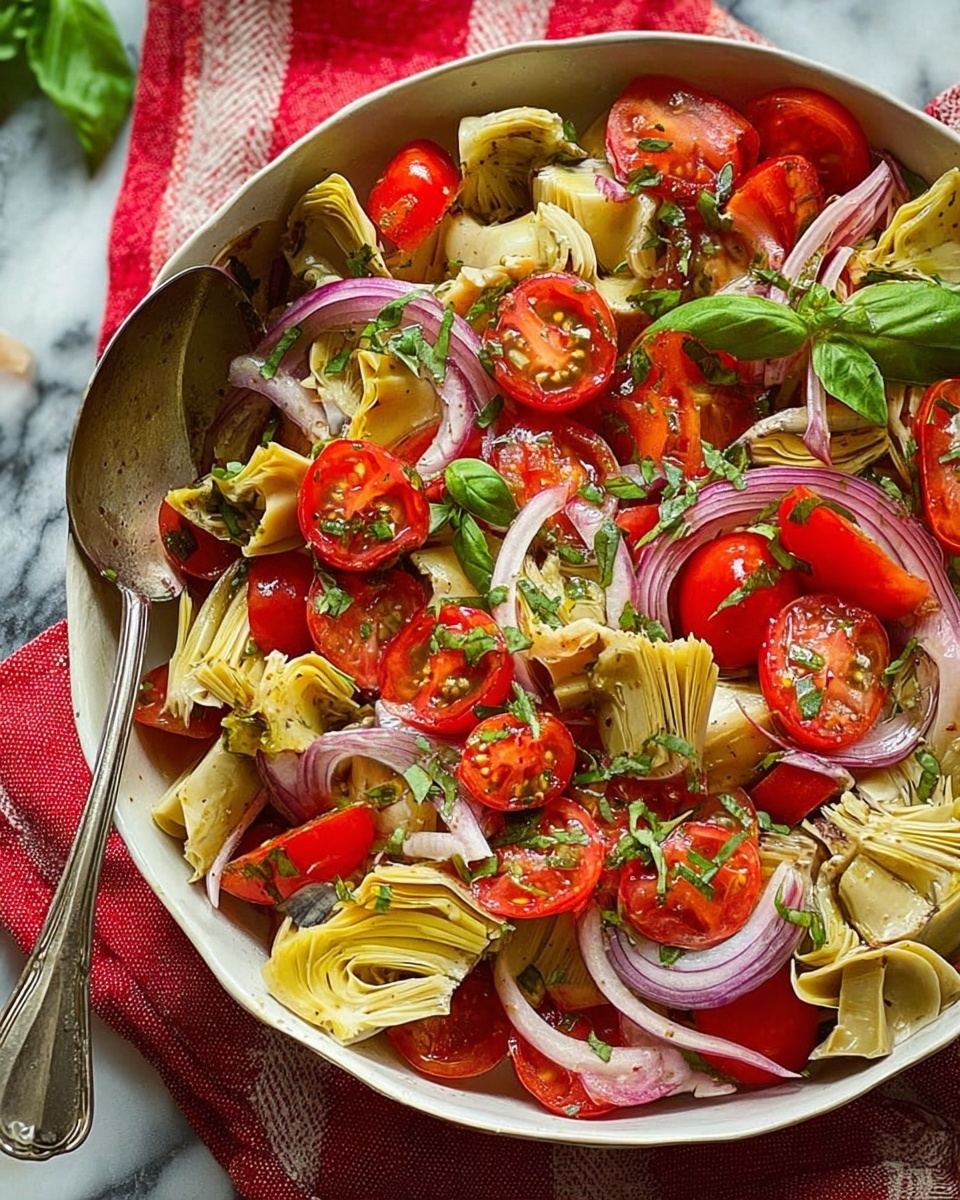 Tuscan Artichoke Tomato Salad Recipe - Recipe Image