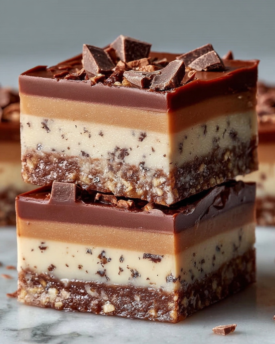 No-Bake Buckeye Cheesecake Bars Recipe - Recipe Image