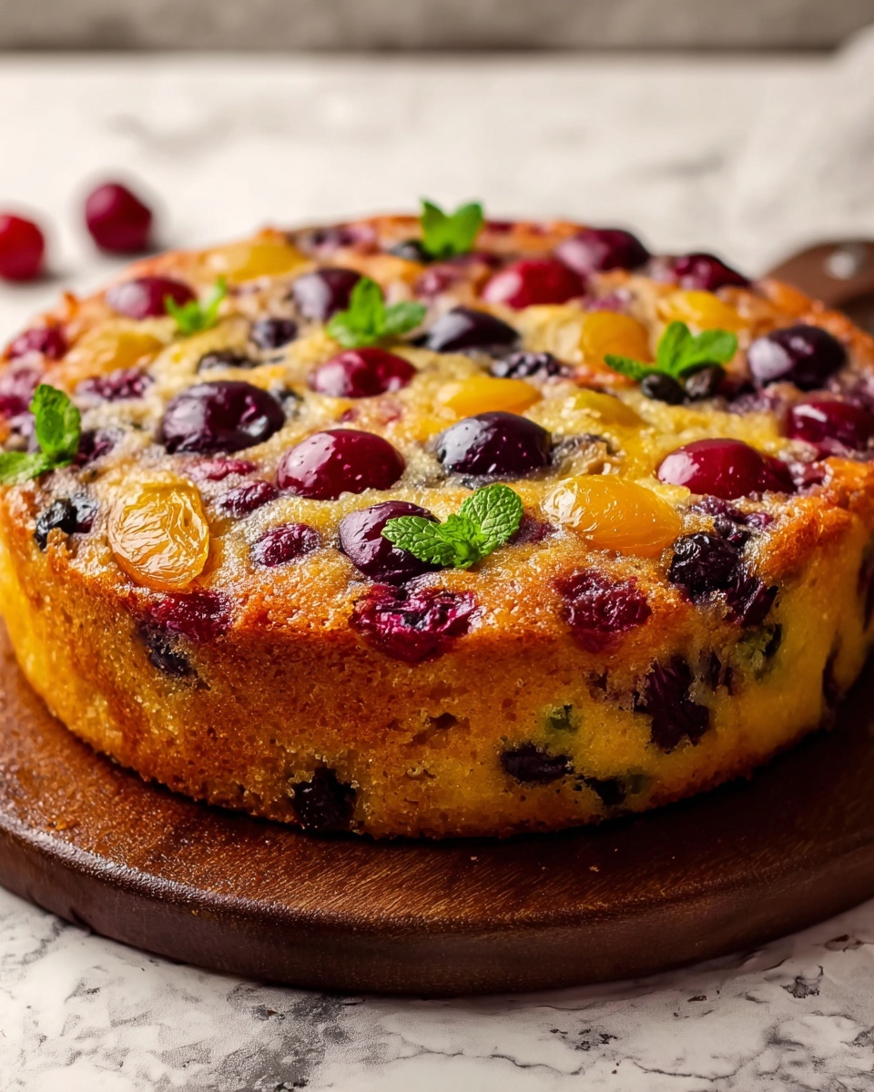 Easy Summer Fruit Cake with Yogurt Recipe - Recipe Image