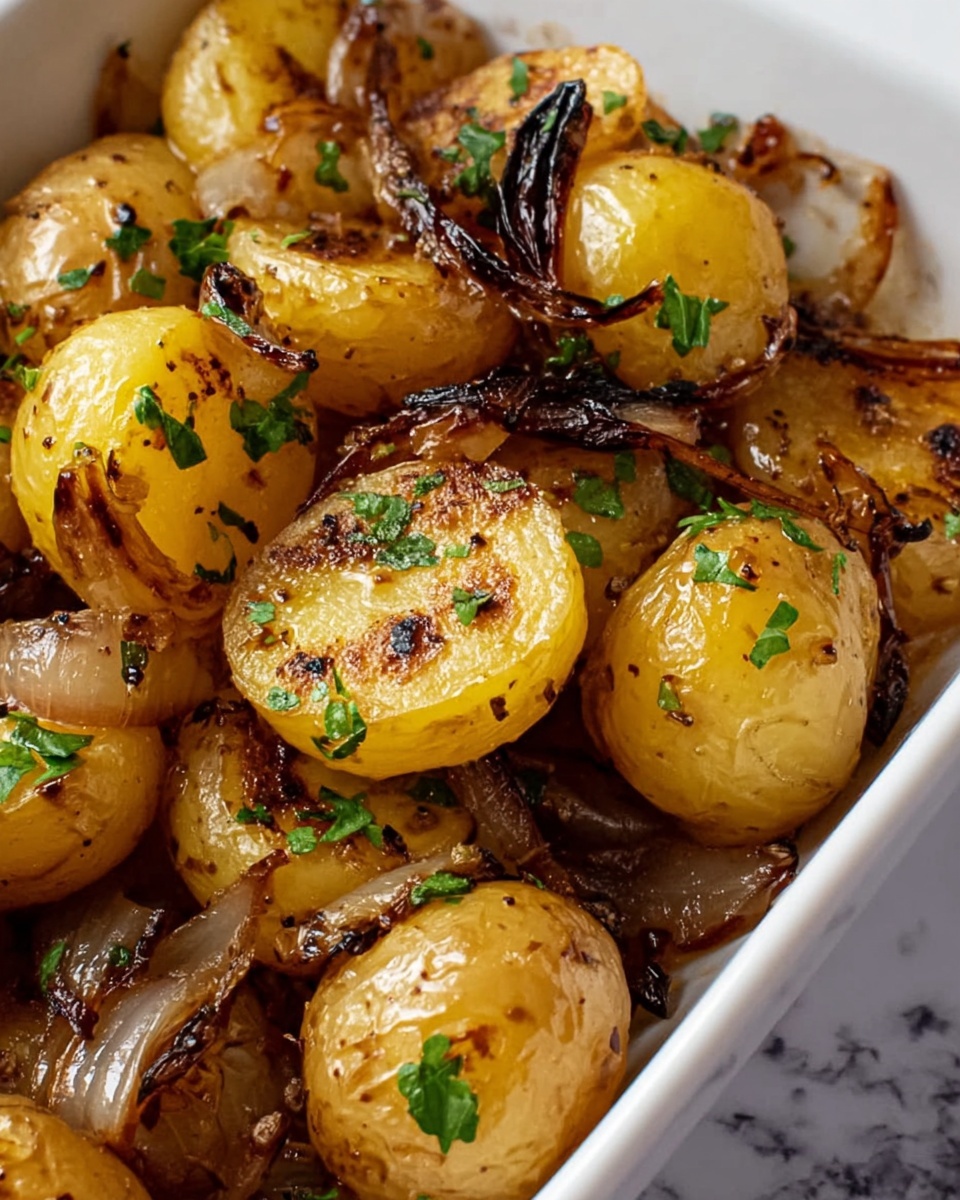 Oven Roasted Yukon Gold Potatoes with Onions Recipe - Recipe Image