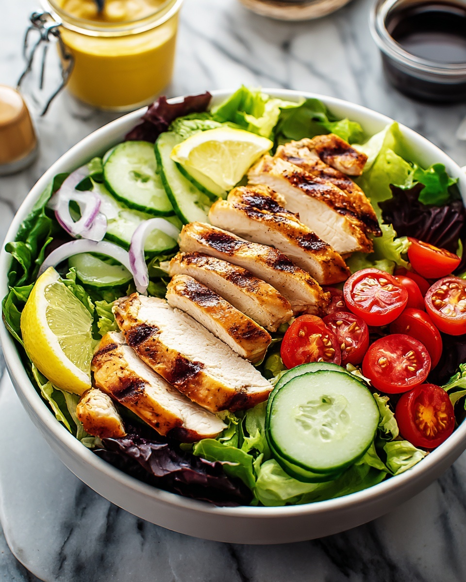 Grilled Chicken Salad with Honey Mustard Dressing Recipe - Recipe Image