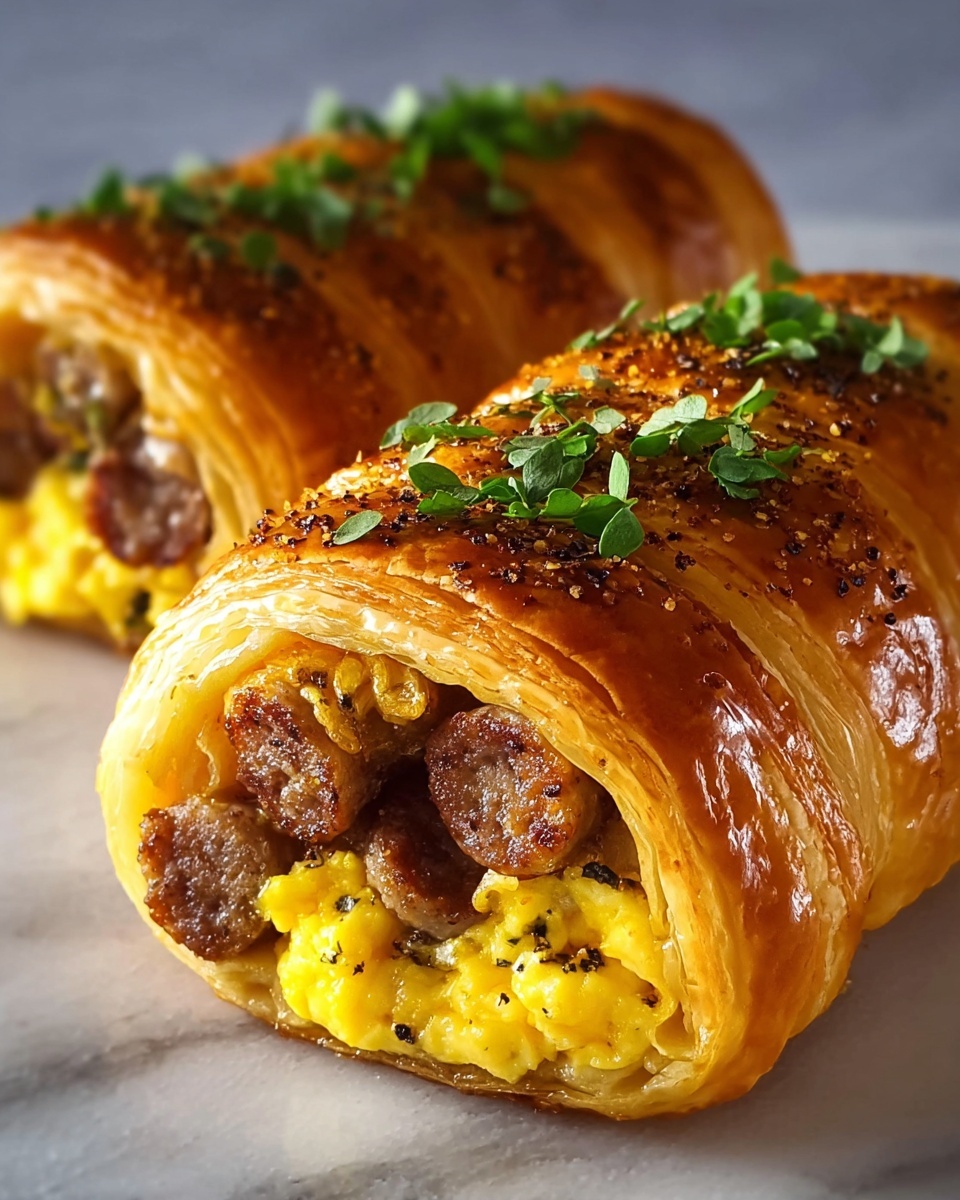 Sausage, Egg, and Cheese Breakfast Roll-Ups Recipe - Recipe Image