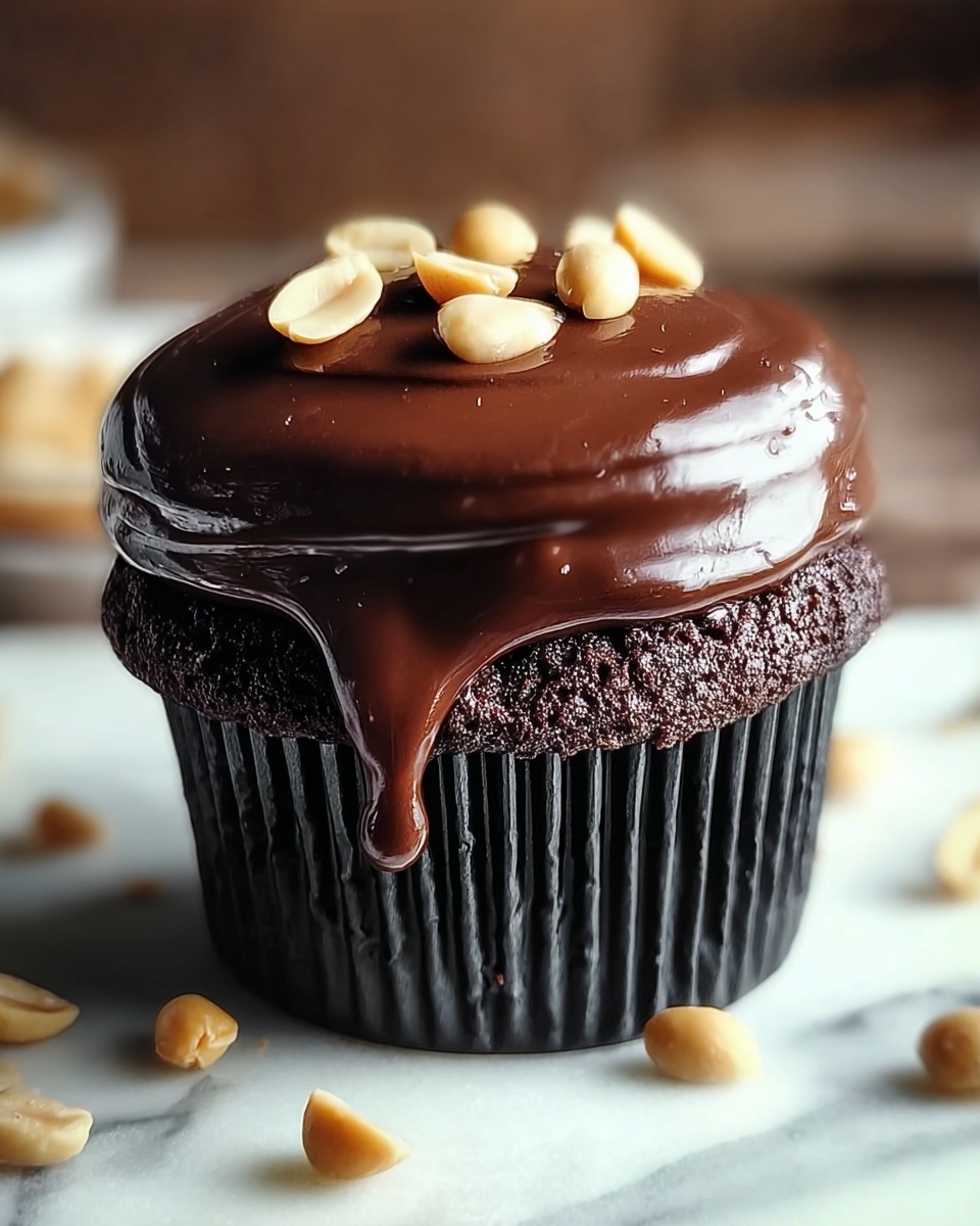 Chocolate Peanut Butter Lava Cupcakes Recipe - Recipe Image