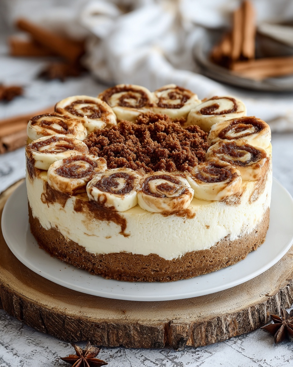 Decadent Cinnamon Roll Cheesecake Recipe - Recipe Image