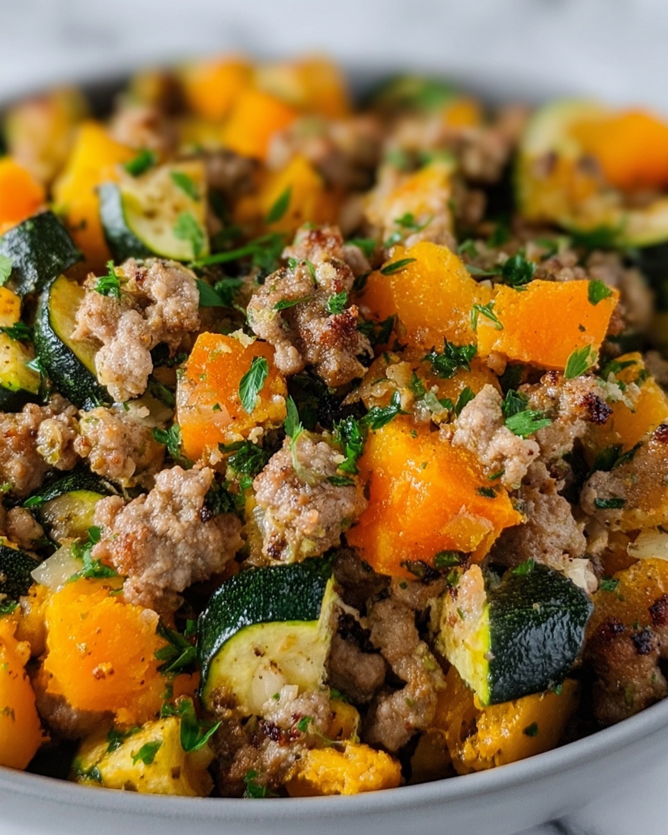 Ground Beef Skillet with Sweet Potatoes and Zucchini Recipe - Recipe Image