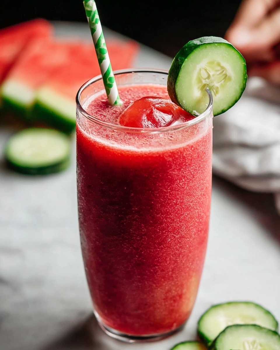 Watermelon Slushie Mocktail Recipe - Recipe Image