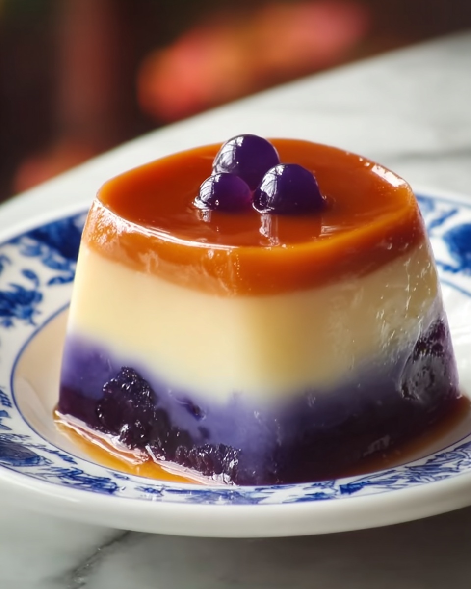 Ube Biko Leche Flan Recipe - Recipe Image