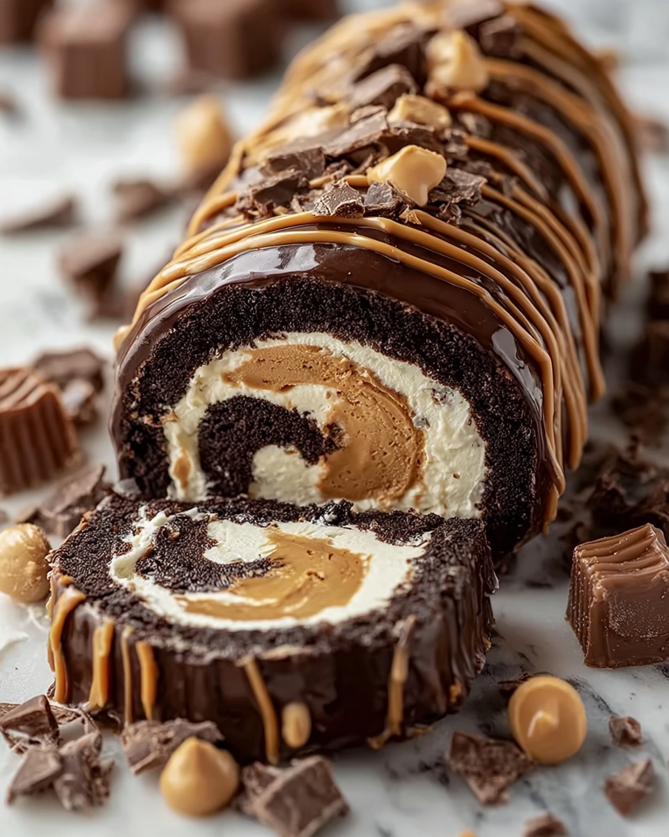 Peanut Butter Cup Cake Roll Recipe - Recipe Image