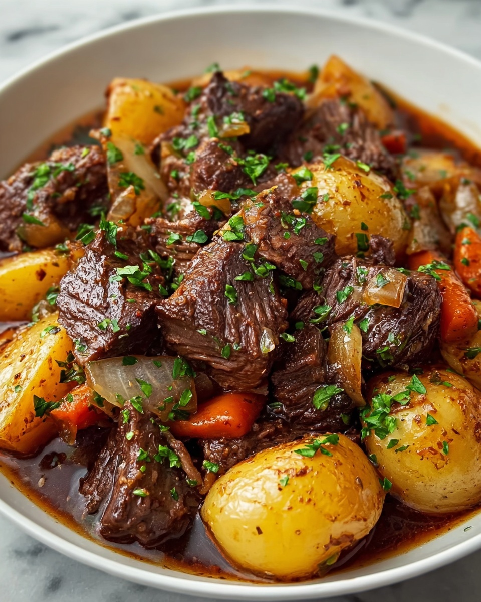 Crockpot Loaded Steak and Potato Bake Recipe - Recipe Image