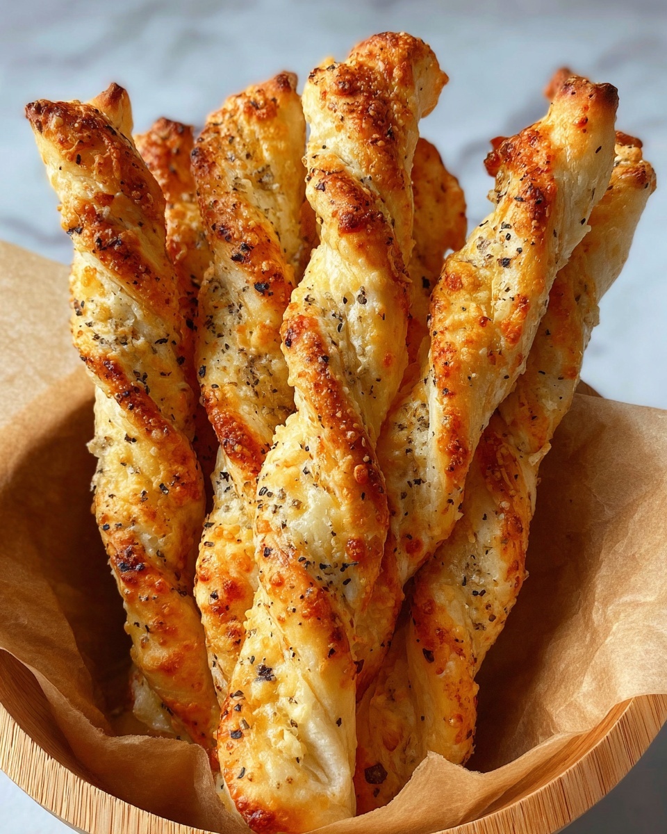 Puff Pastry Cheese Straws with White Cheddar and Black Pepper Recipe - Recipe Image