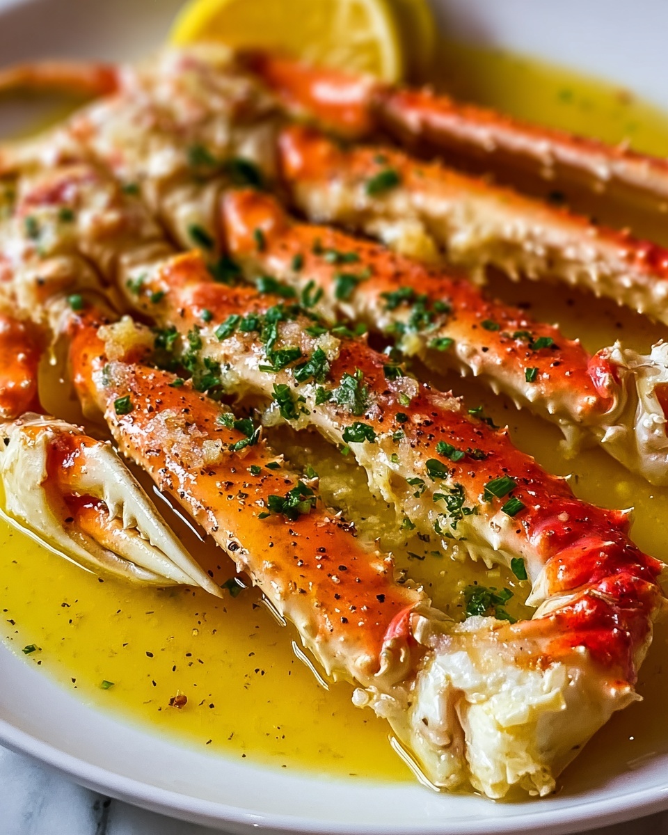 Baked Crab Legs in Butter Sauce Recipe - Recipe Image