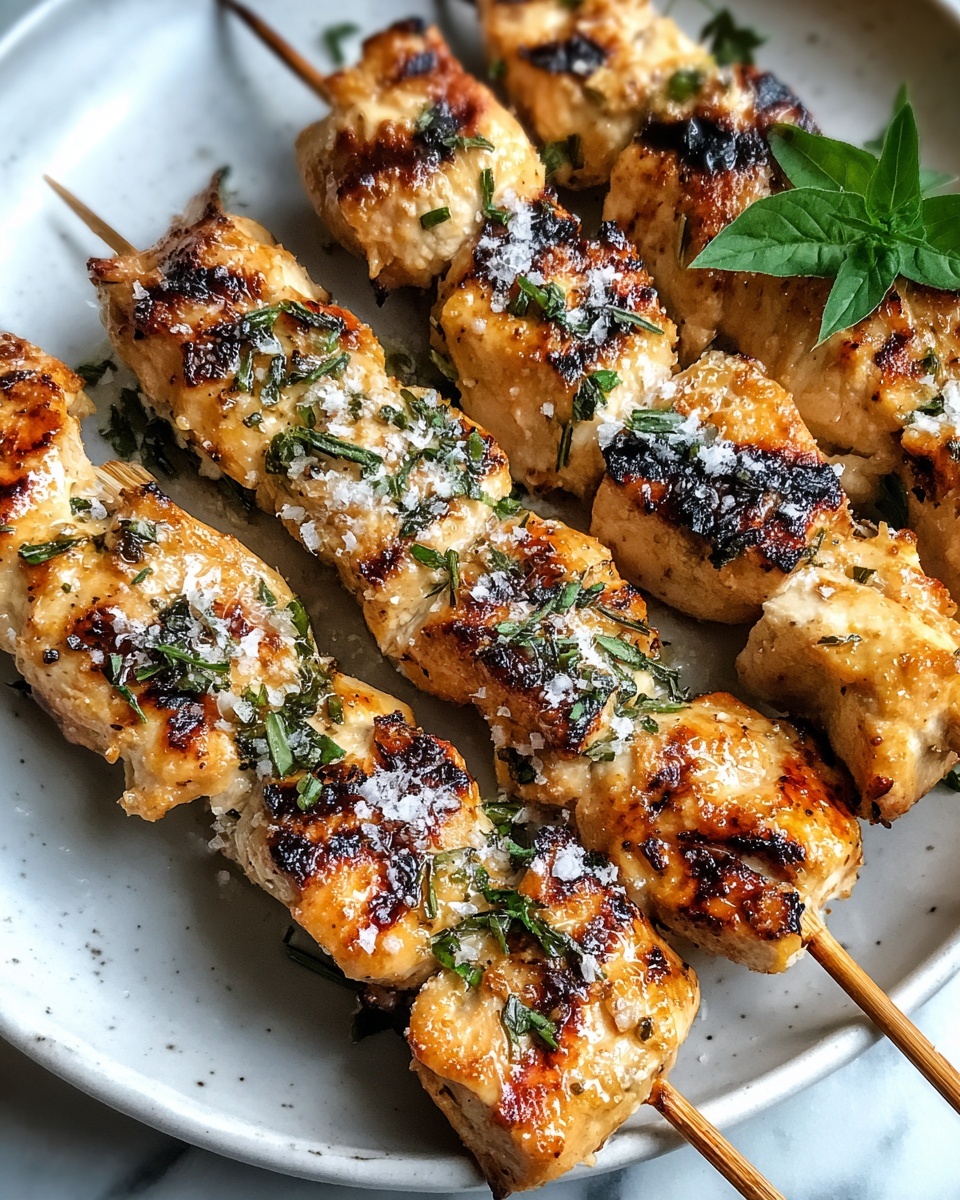 Garlic Parmesan Chicken Skewers Recipe - Recipe Image