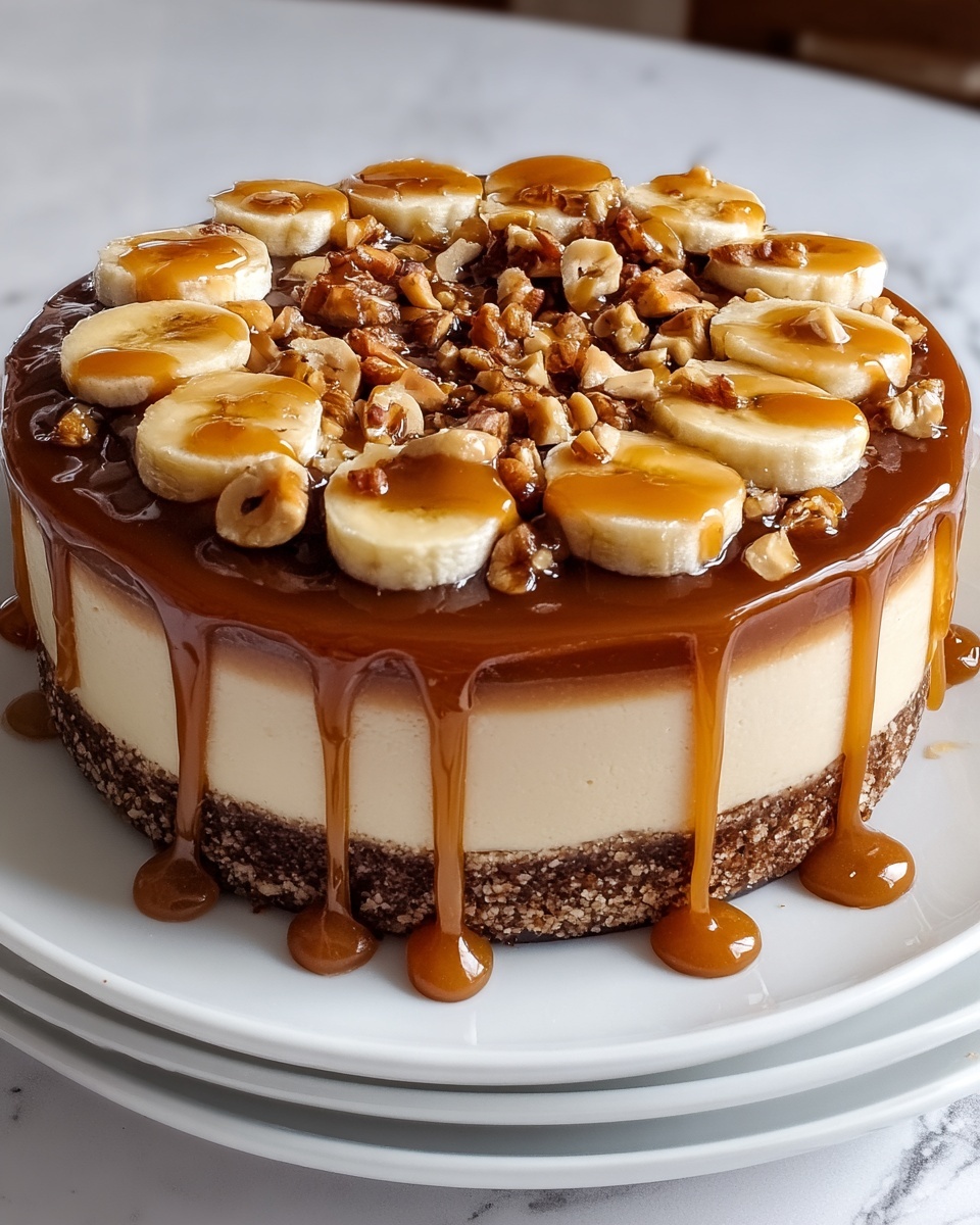 Banana Caramel Nut Cheesecake Recipe - Recipe Image