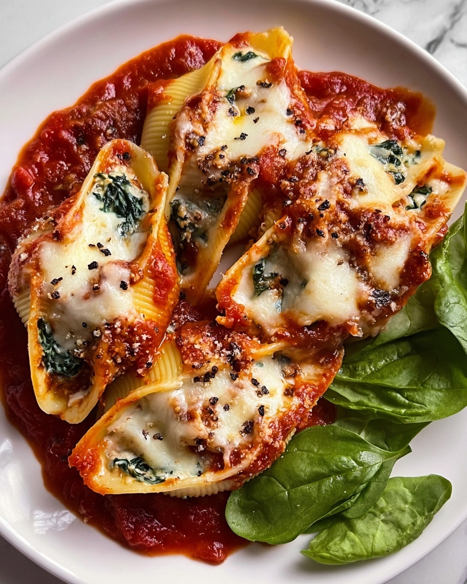 Baked Cheese Tortellini with Spinach and Marinara Recipe - Recipe Image