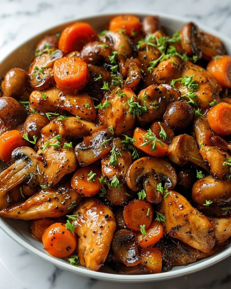 Black Pepper Chicken with Mushrooms Recipe