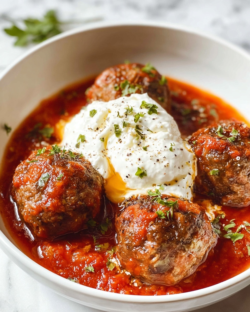 Ricotta Meatballs in Creamy Marinara Sauce Recipe - Recipe Image