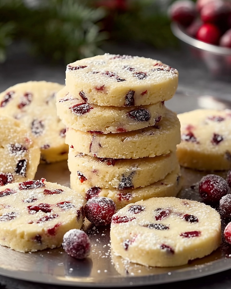 Cranberry Shortbread Cookies Recipe - Recipe Image