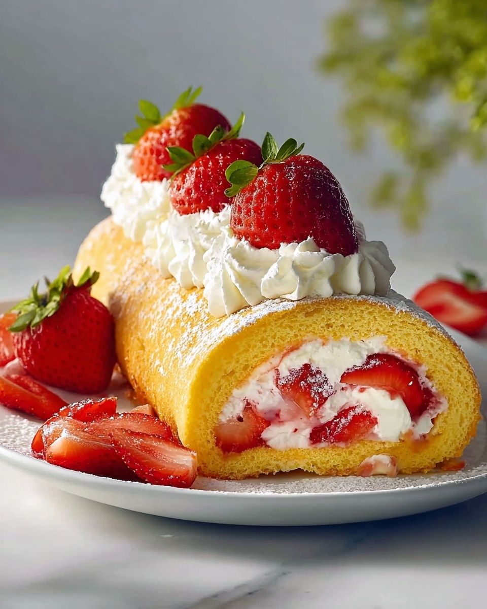 Strawberry Shortcake Roll Recipe - Recipe Image