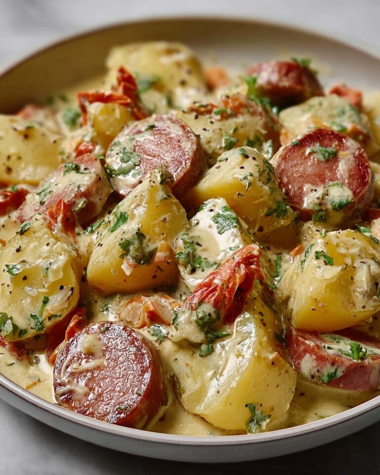 Creamy Smoked Sausage & Potato Crockpot Dinner Recipe