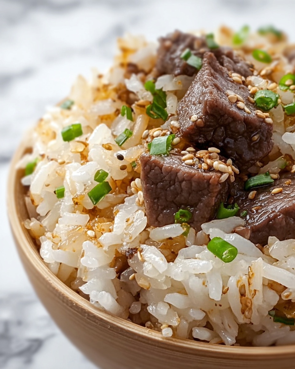 Onion Beef Fried Rice Recipe - Recipe Image
