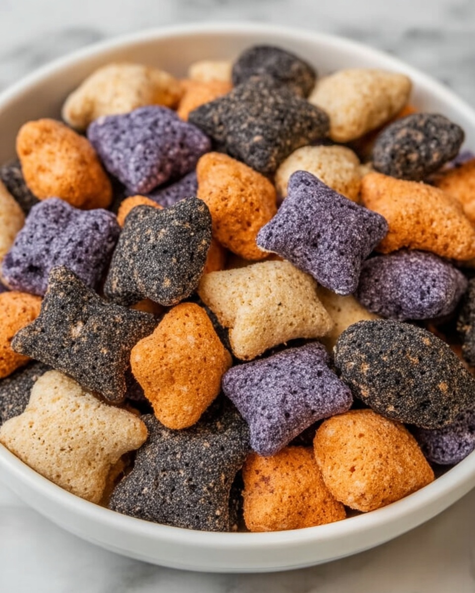 Halloween Muddy Buddies Snack Mix Recipe - Recipe Image