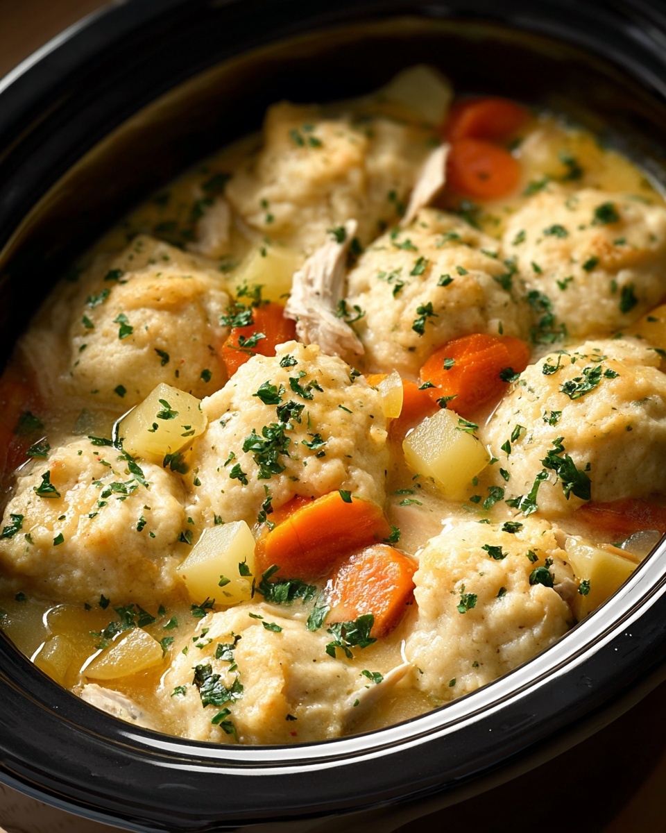 CrockPot Chicken and Dumplings Recipe - Recipe Image