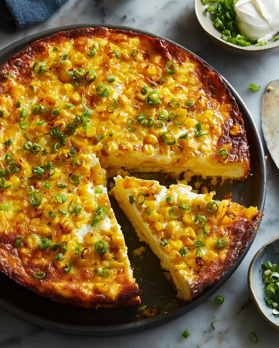 Cheesy Cream Cheese Corn Casserole Recipe - Recipe Image