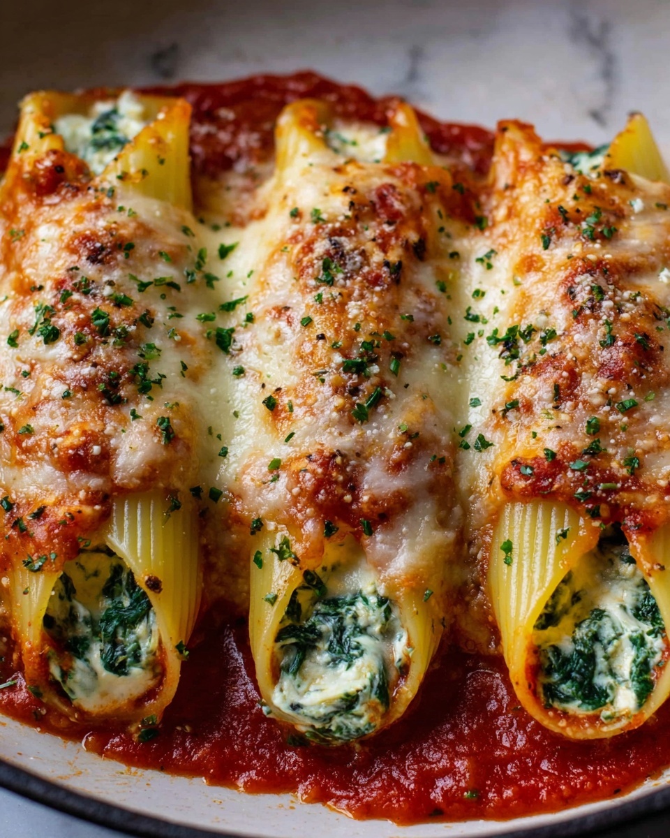 Shrimp and Spinach Stuffed Pasta Rolls with Roasted Red Pepper Cream Recipe - Recipe Image