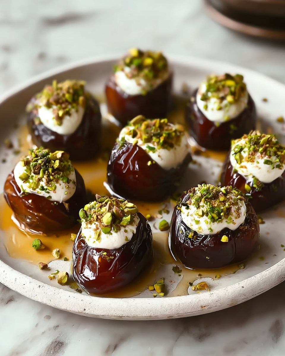 Honey Pistachio Ricotta Stuffed Dates Recipe - Recipe Image