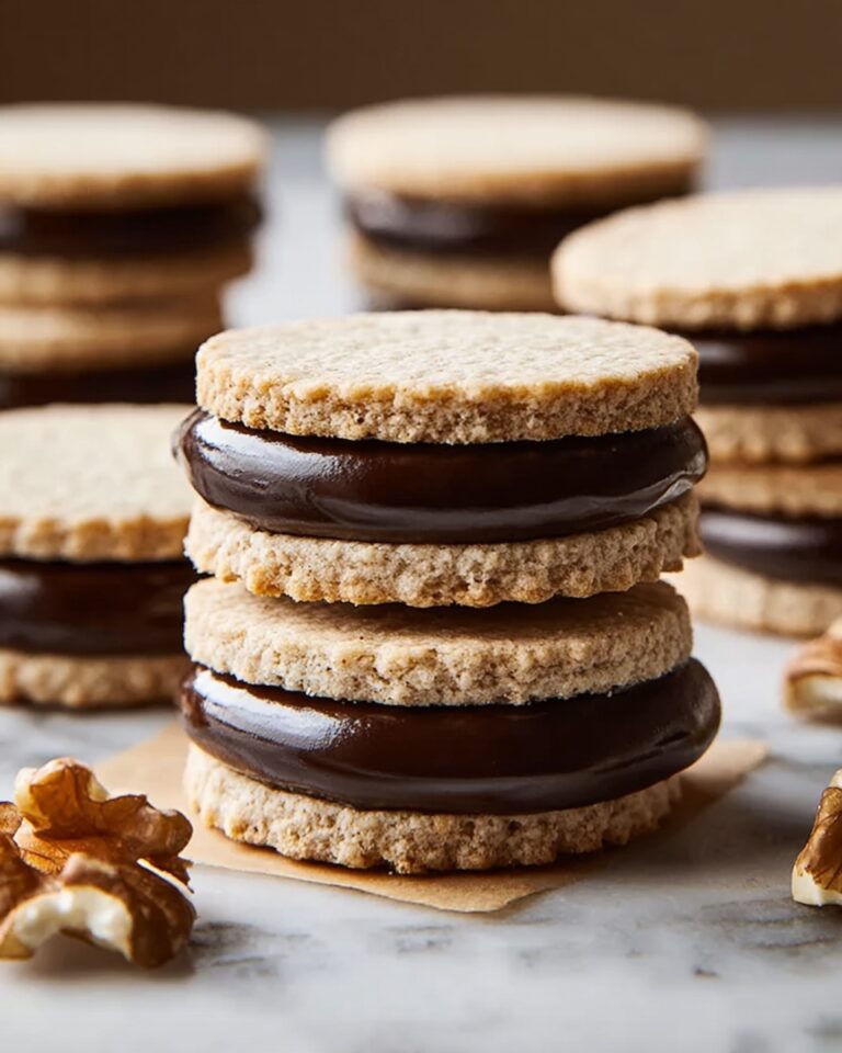 Hazelnut Shortbread Sandwich Cookies with Milk Chocolate Ganache Recipe