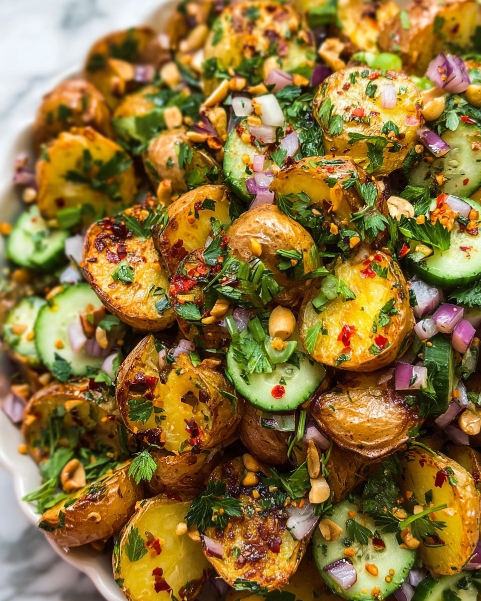 Roasted Potato Salad with Fresh Herbs and Pistachios Recipe - Recipe Image