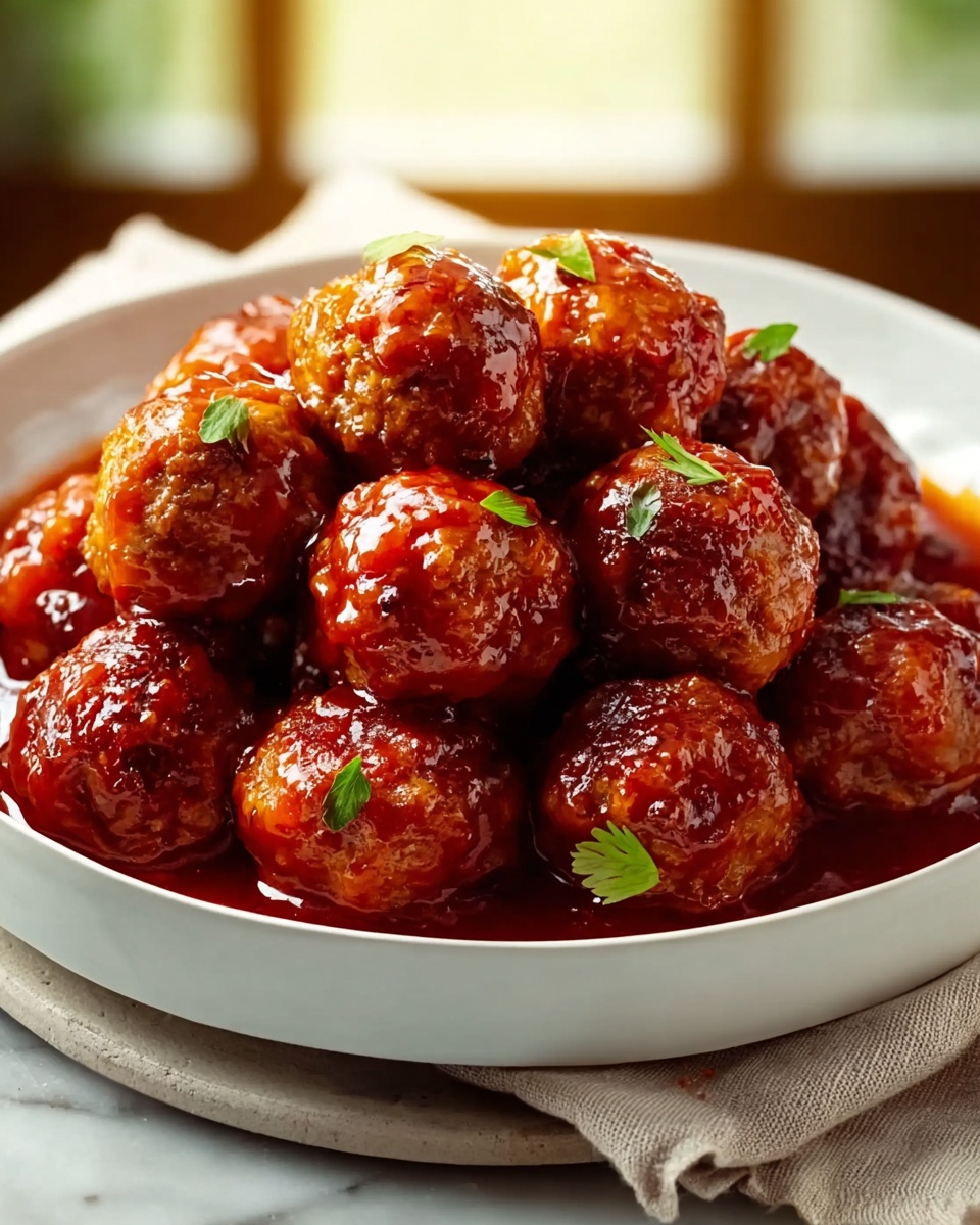Hot Pepper Jelly Meatballs Recipe - Recipe Image