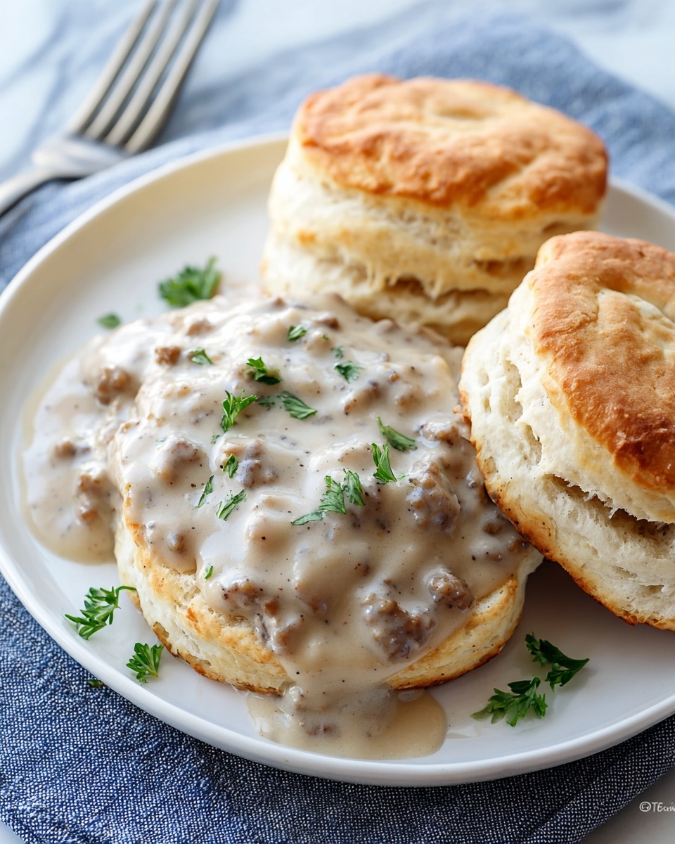 Biscuits and Sausage Gravy Recipe - Recipe Image