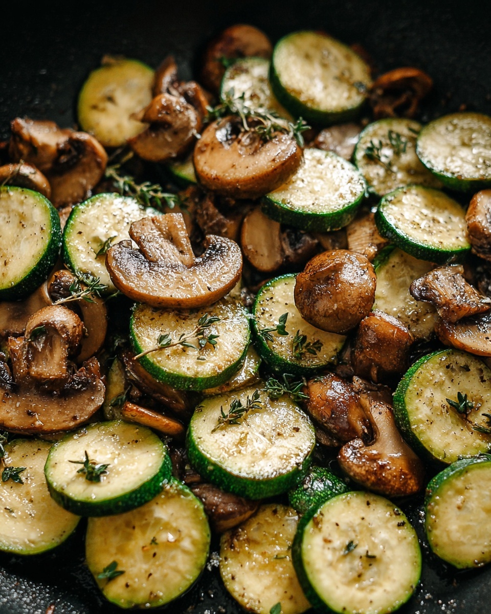 Skillet Zucchini and Mushrooms Recipe - Recipe Image