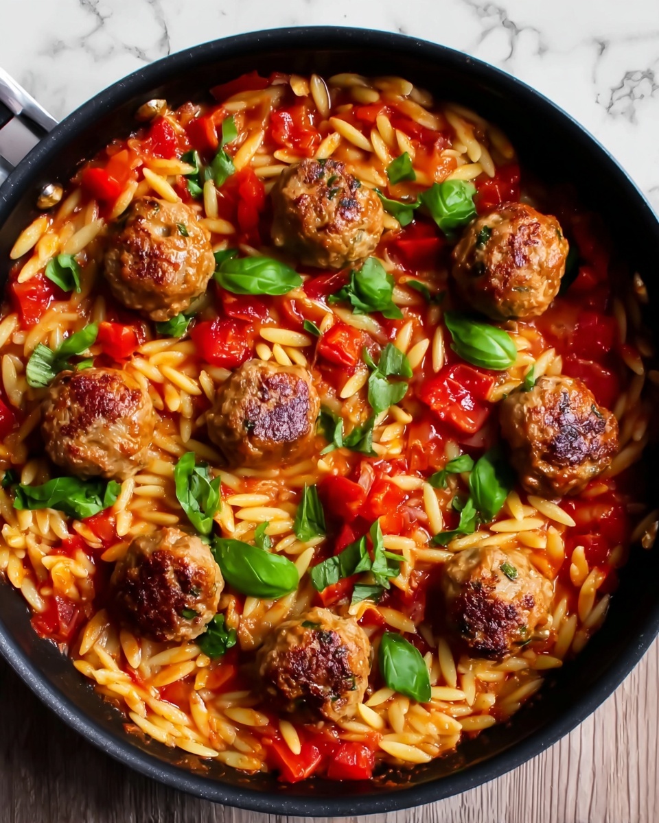Meatball Orzo Skillet Recipe - Recipe Image