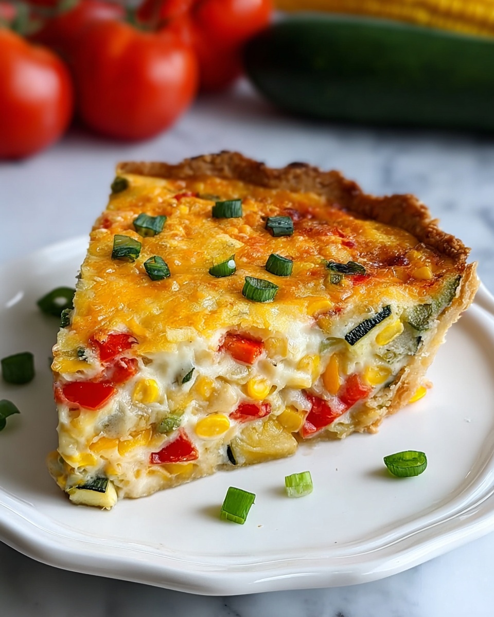 Summer Garden Crustless Zucchini Pie Recipe - Recipe Image
