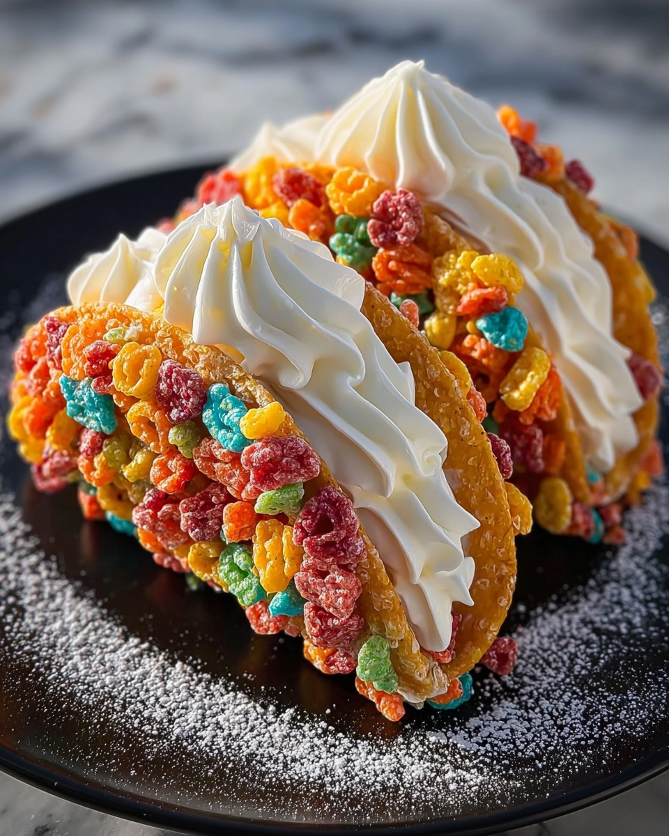 Fruity Pebbles Cheesecake Tacos: A Deliciously Fun Dessert Recipe - Recipe Image
