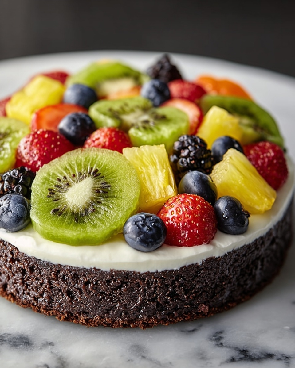 Brownie Fruit Pizza Recipe - Recipe Image