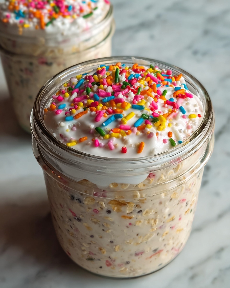 Birthday Cake Overnight Oats Recipe - Recipe Image