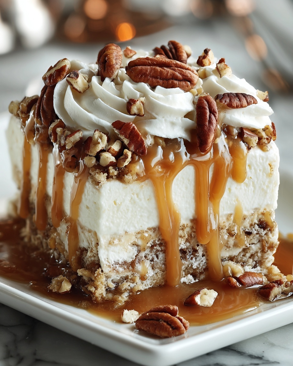 Butter Pecan Praline Poke Cake Recipe - Recipe Image