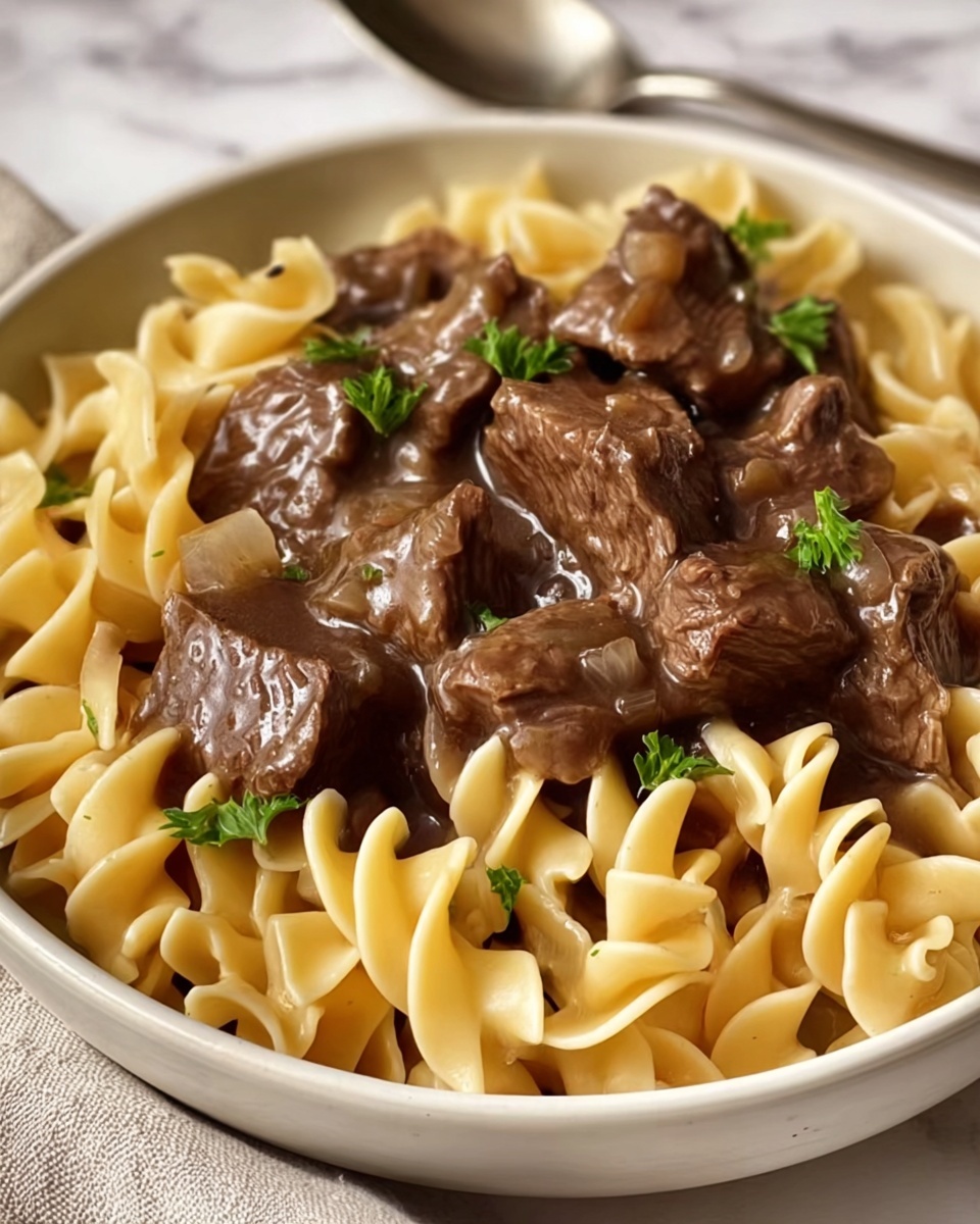 Slow Cooker Beef and Noodles Recipe - Recipe Image