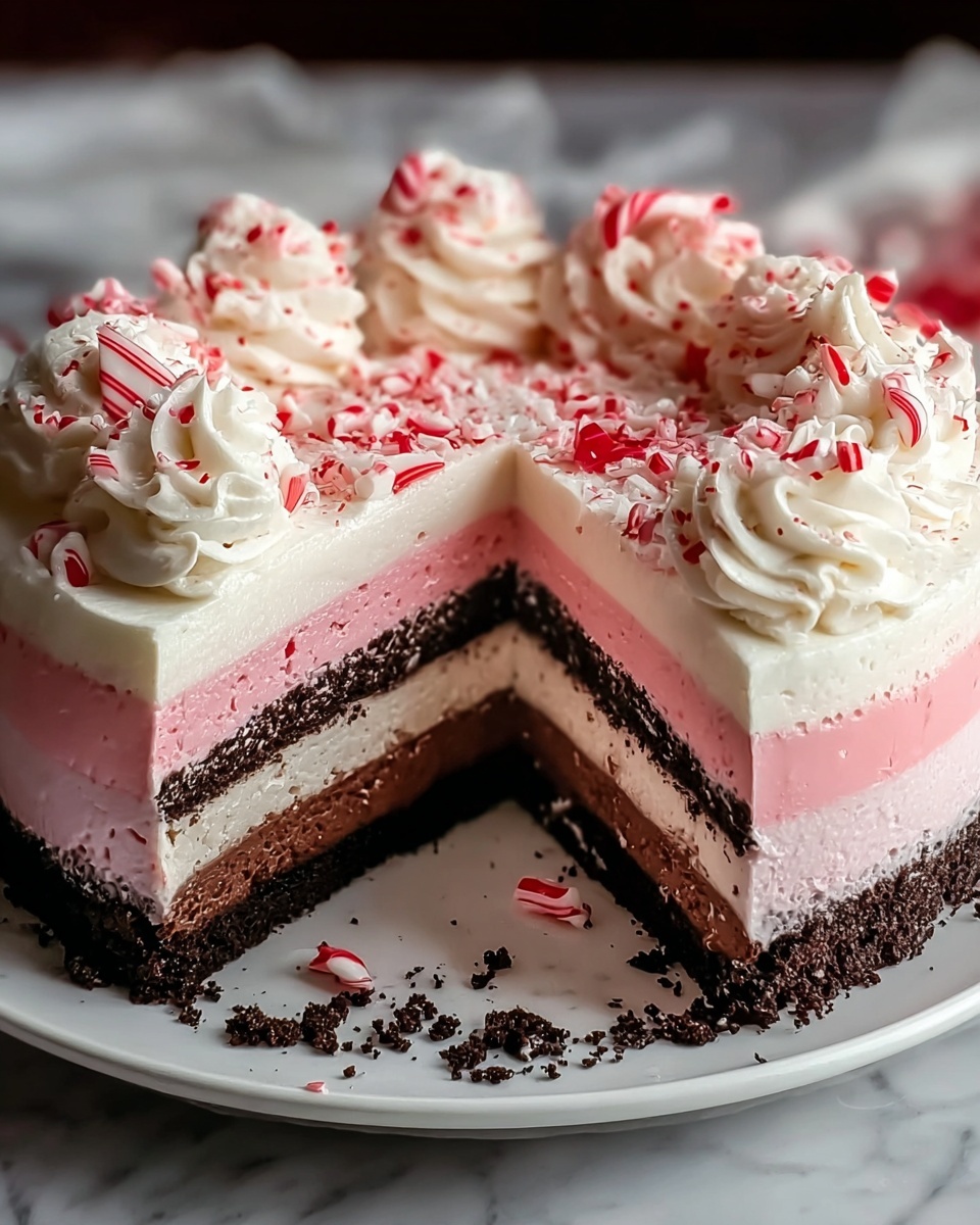 Ultimate Festive Peppermint Ice Cream Cake Recipe - Recipe Image